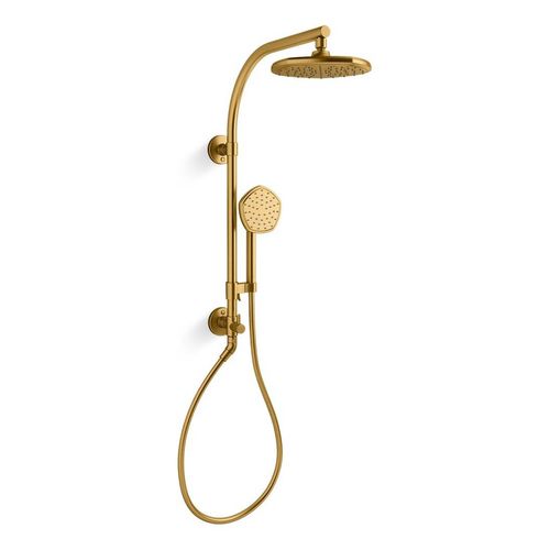 Main product image of Hydrorail-R Shower Column Kit, 1.75 GPM (Vibrant Brushed Moderne Brass), K-27118-G-2MB