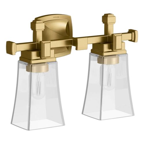 Main product image of Riff Two-Light Sconce (Brushed Moderne Brass), K-31756-SC02-2GL
