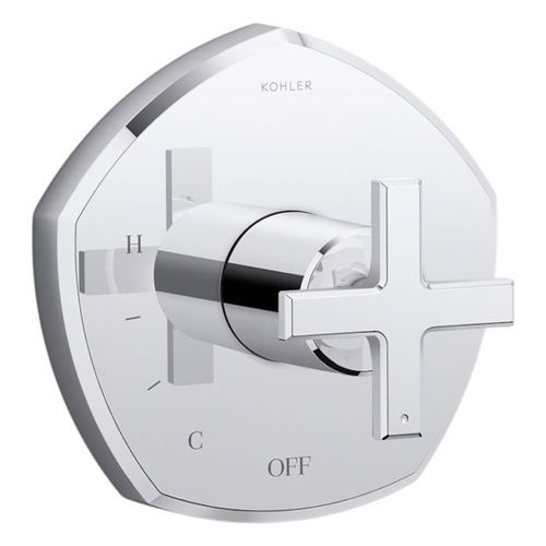 Main product image of Occasion Rite-Temp Valve Trim w/ Cross Handle (Polished Chrome), K-TS27043-3-CP