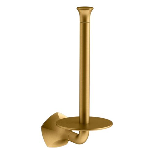 Main product image of Occasion Vertical Toilet Paper Holder (Vibrant Brushed Moderne Brass), K-27064-2MB