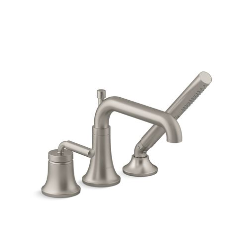 Main product image of Deck-Mount Bath Faucet w/ Handshower (Vibrant Brushed Nickel), K-26441-4-BN