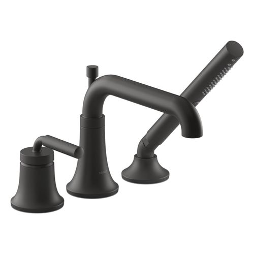 Main product image of Tone Deck-Mount Bath Faucet w/ Handshower (Matte Black), K-26441-4-BL