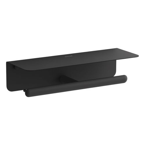 Main product image of Kumin Covered Double Toilet Paper Holder (Matte Black), K-29224-BL