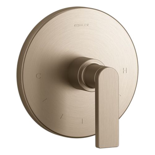 Main product image of Composed Mastershower Temperature Control Valve Trim w/ Lever Handle (Vibrant Brushed Bronze), K-T73133-4-BV