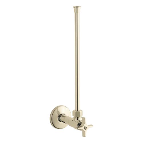 Main product image of 1/2" Npt Angle Supply w/ Stop w/ Cross Handle And Annealed Vertical Tube (Vibrant French Gold), K-7638-AF