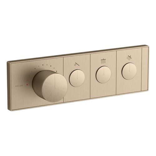 Main product image of Anthem Three-Outlet Recessed Mechanical Thermostatic Valve Control (Vibrant Brushed Bronze), K-26347-9-BV
