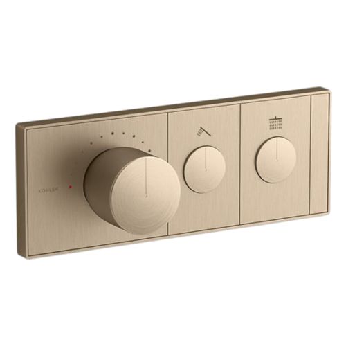 Main product image of Anthem Two-Outlet Recessed Mechanical Thermostatic Valve Control (Vibrant Brushed Bronze), K-26346-9-BV