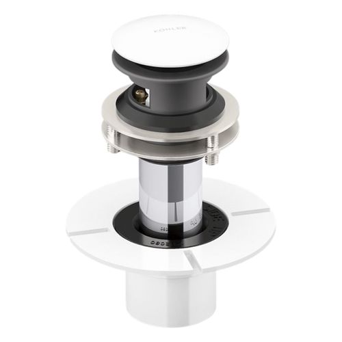 Main product image of Snapflo Toe-Tap Bath Drain (White), K-25863-0