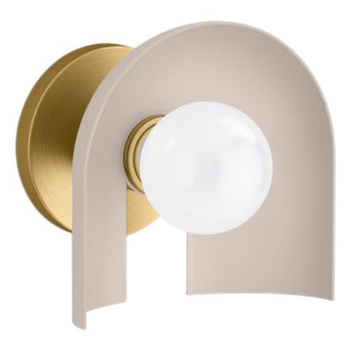 Main product image of Jabot One-Light Sconce (Biscuit Satin w/ Brushed Moderne Brass), K-31782-SC01-SLG
