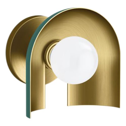 Main product image of Jabot One-Light Sconce (Jade w/Brushed Moderne Brass Accents), K-31782-SC01-6GL