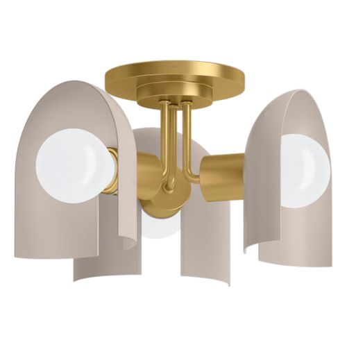 Main product image of Jabot 3-13/16" Flush-Mount (Biscuit Satin w/ Brushed Moderne Brass), K-31786-FM03-SLG