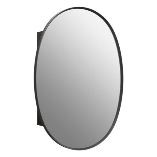 Main product image of Verdera 24" X 34" Oval Framed Medicine Cabinet (Matte Black), K-35571-BLL