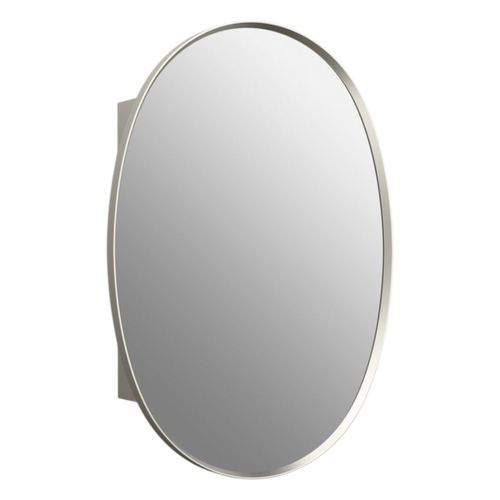 Main product image of Verdera 24" X 34" Oval Framed Medicine Cabinet (Brushed Nickel), K-35571-BNL