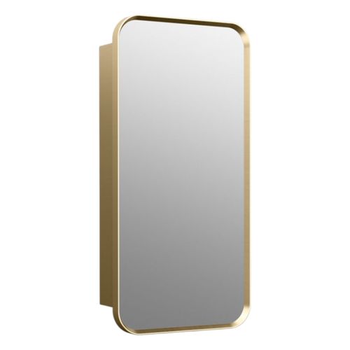Main product image of Verdera 15" X 30" Rectangular Framed Medicine Cabinet (Moderne Brushed Gold), K-35569-BGL
