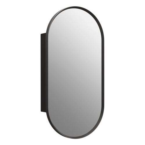 Main product image of Verdera 15" X 30" Capsule Framed Medicine Cabinet (Matte Black), K-35573-BLL