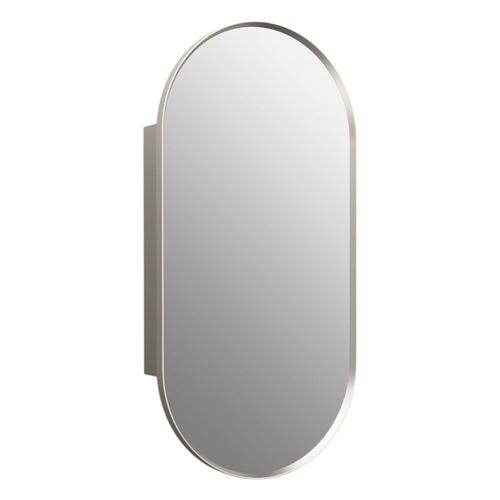 Main product image of Verdera 20" X 40" Capsule Framed Medicine Cabinet (Brushed Nickel), K-35574-BNL
