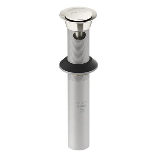 Main product image of Clicker Drain w/ Overflow (Vibrant Polished Nickel), K-25322-SN