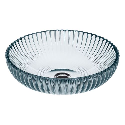 Main product image of Salute 15" Round Vessel Bathroom Sink, No Overflow (Translucent Dusk), K-28824-TG1
