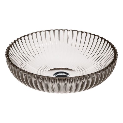 Main product image of Salute 15" Round Vessel Bathroom Sink, No Overflow (Translucent Doe), K-28824-TG3