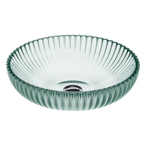 Main product image of Salute 15" Round Vessel Bathroom Sink, No Overflow (Translucent Dew), K-28824-TG2