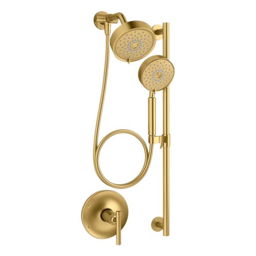 Main product image of Purist Showering Kit, 2.5 Gpm (Vibrant Brushed Moderne Brass), K-22181-2MB