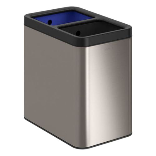 Main product image of 5-3/4-Gallon Dual-Compartment Open-Top Trash Can (Stainless Steel), K-31315-ST