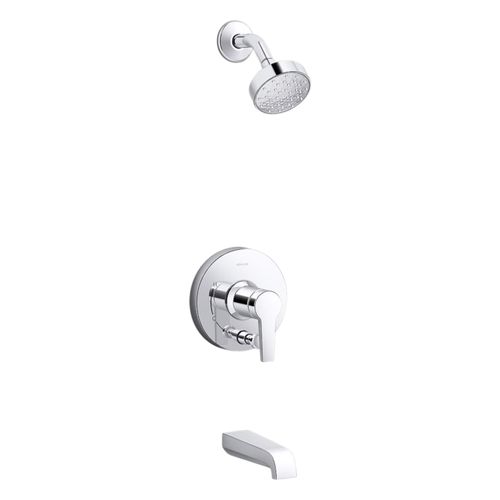Main product image of Pitch Rite-Temp Bath And Shower Trim Kit w/ Push-Button Diverter And Lever Handle, 2.5 Gpm (Polished Chrome), K-T49980-4Y-CP