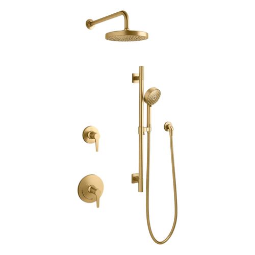 Main product image of Awaken Showering Kit, 2.5 Gpm (Vibrant Brushed Moderne Brass), K-26914-Y-2MB