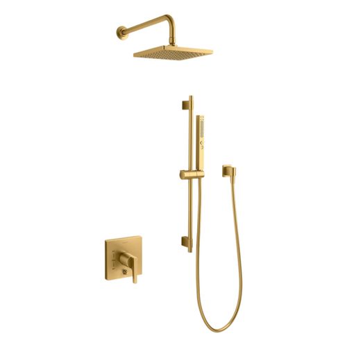 Main product image of Honesty Showering Kit, 2.5 Gpm (Vibrant Brushed Moderne Brass), K-26273-Y-2MB