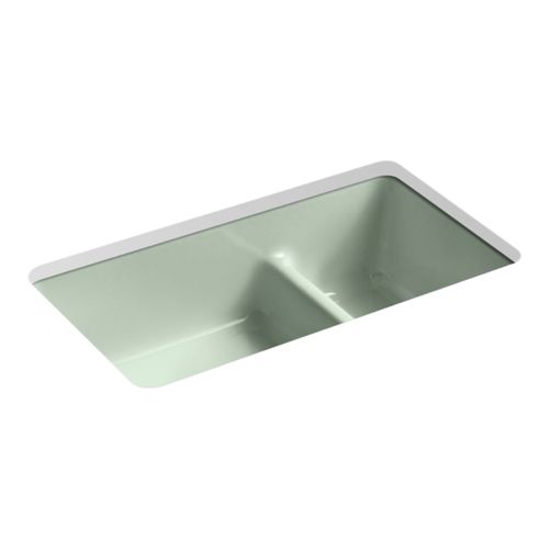 Main product image of Iron/Tones Smart Divide 33" Top-/Undermount Double-Bowl Kitchen Sink (Aspen Green), K-6625-42