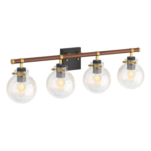 Main product image of Holt Four-Light Sconce (Black w/ Brass Trim), K-38415-SC04-BML
