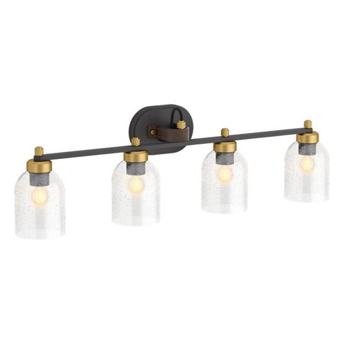 Main product image of Tannage Four-Light Sconce (Black w/ Brass Trim), K-38419-SC04-BML