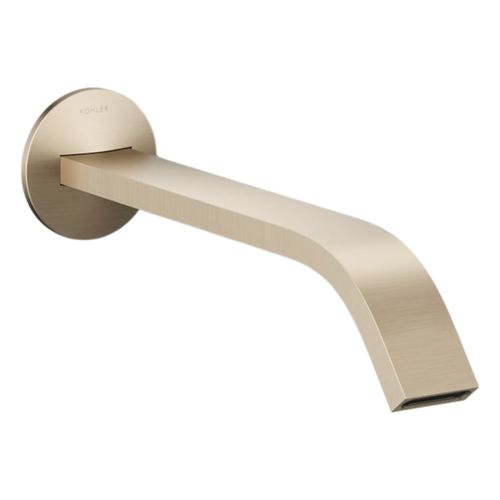 Main product image of Wall-Mount Bathroom Faucet Spout w/ Ribbon Design, 1.2 Gpm (Vibrant Brushed Bronze), K-T23888-BV