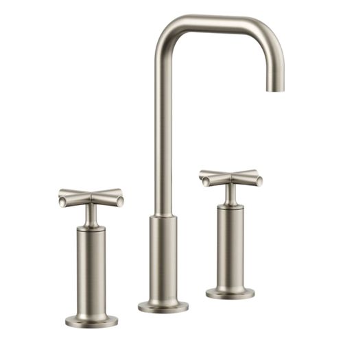 Main product image of Purist Widespread Bathroom Faucet w/ Cross Handles, 1.2 Gpm (Vibrant Brushed Nickel), K-14408-3-BN