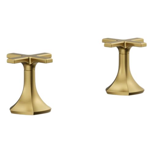 Main product image of Occasion Cross Bathroom Faucet Handles (Vibrant Brushed Moderne Brass), K-27010-3-2MB