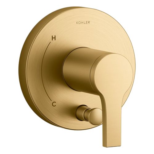 Main product image of Elate Rite-Temp Valve Trim w/ Diverter (Vibrant Brushed Moderne Brass), K-T35325-4-2MB
