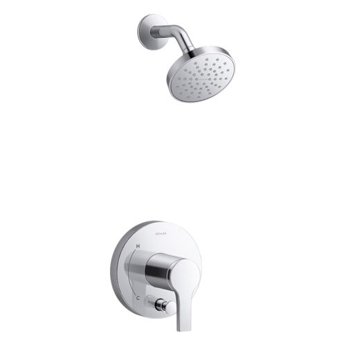 Main product image of Elate Rite-Temp Shower Trim Kit w/ Push-Button Diverter, 1.5 Gpm (Polished Chrome), K-T35326-4H-CP