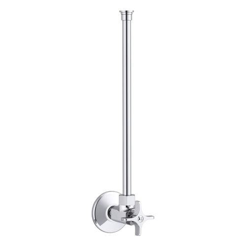 Main product image of 1/2" Npt Angle Supply w/ Stop w/ Cross Handle And Annealed Vertical Tube (Polished Chrome), K-7638-CP