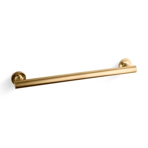 Main product image of Purist 18" Grab Bar (Vibrant Brushed Moderne Brass), K-11892-2MB