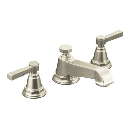 Main product image of Pinstripe Widespread Bathroom Faucet w/ Lever Handles, 1.2 Gpm (Vibrant Brushed Nickel), K-13132-4A-BN