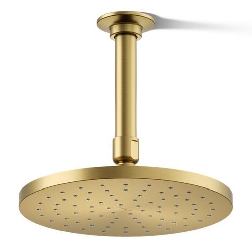 Main product image of Contemporary Round 8" 1-Function Rainhead, 2.5 GPM (Vibrant Brushed Moderne Brass), K-13688-2MB