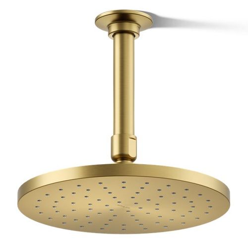 Main product image of Contemporary Round 8" 1-Function Rainhead, 1.75 GPM (Vibrant Brushed Moderne Brass), K-13688-G-2MB