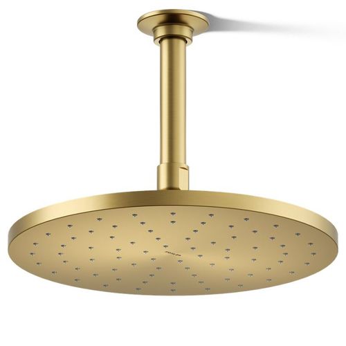 Main product image of Contemporary Round 10" 1-Function Rainhead, 2.5 GPM (Vibrant Brushed Moderne Brass), K-13689-2MB