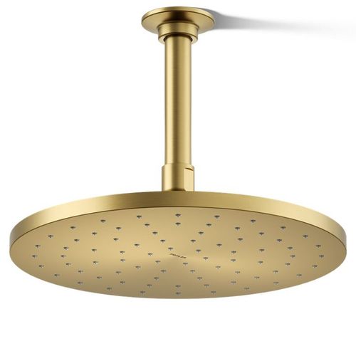 Main product image of Contemporary Round 10" 1-Function Rainhead, 1.75 GPM (Vibrant Brushed Moderne Brass), K-13689-G-2MB