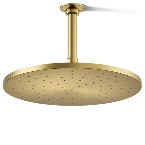 Main product image of Contemporary Round 12" 1-Function Rainhead, 2.5 GPM (Vibrant Brushed Moderne Brass), K-13690-2MB