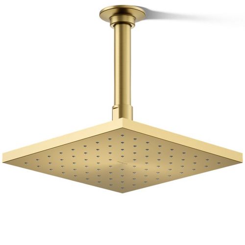 Main product image of Contemporary Square 8" 1-Function Rainhead, 1.75 GPM (Vibrant Brushed Moderne Brass), K-13695-G-2MB