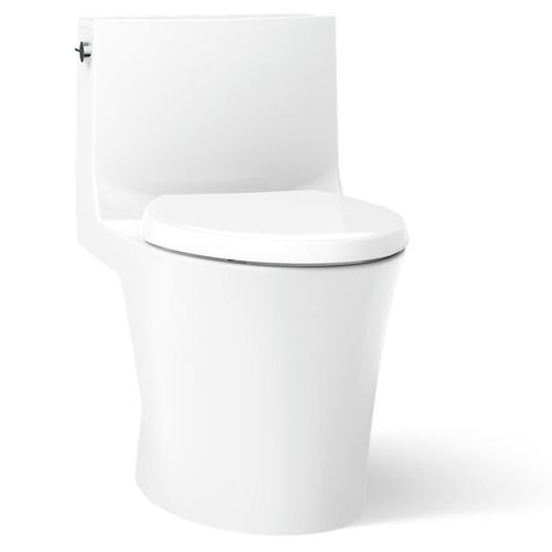 Main product image of Veil Hidden Cord One-piece Elongated Toilet w/ Skirted Trapway, Dual-flush (White), K-1381-HC-0