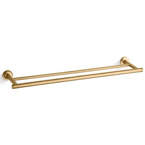 Main product image of Purist 24" Double Towel Bar (Vibrant Brushed Moderne Brass), K-14375-2MB