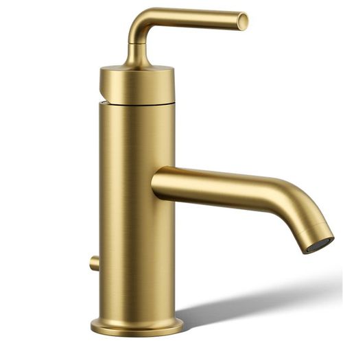 Main product image of Purist Single-handle Bathroom Sink Faucet w/ Straight Lever Handle, 1.2 GPM (Vibrant Brushed Moderne Brass), K-14402-4A-2MB