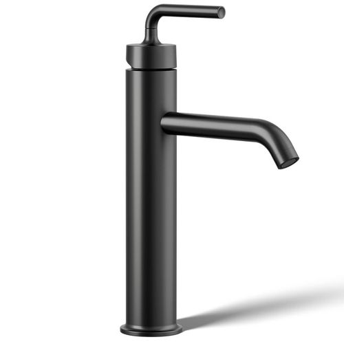 Main product image of Purist Tall Single-handle Bathroom Sink Faucet w/ Lever Handle, 1.2 GPM (Matte Black), K-14404-4A-BL